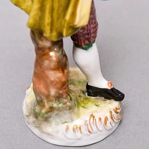  Антикварные Парные статуэтки «Музыкальный Дуэт», Фарфор, Dressel & Kister Passau Германия, 1907 - 1922 гг. 