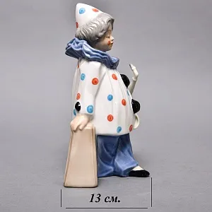 Фарфоровая статуэтка «Клоун с cаксофоном», TENGRA Испания, вторая половина ХХ века.