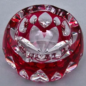 Винтажная Хрустальная Пепельница «Красный рубин» VAL SAINT LAMBERT Бельгия.
