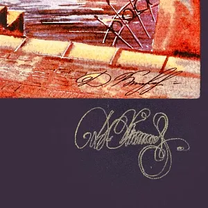 Авторская Коллекционная Картина - Рисунок «Уютные места Старой Праги», Чехия конец ХХ века.