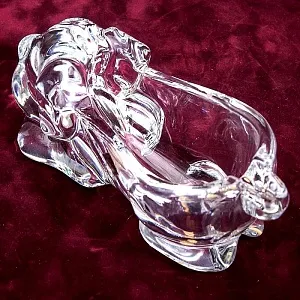 Хрустальная Мелочевница или Пепельница «Собака». Vannes Le Chatel Франция -60гг.