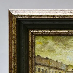 Очаровательная Картина «РОЖДЕСТВЕНСАЯ ЯРМАРКА», Холст, Масло. Германия 1991 год.