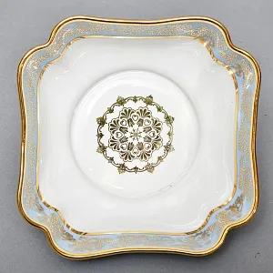 Набор для подачи и сервировки - 3 предмета, "Незабудки" Фарфор Haviland Франция, первая половина ХХ века.