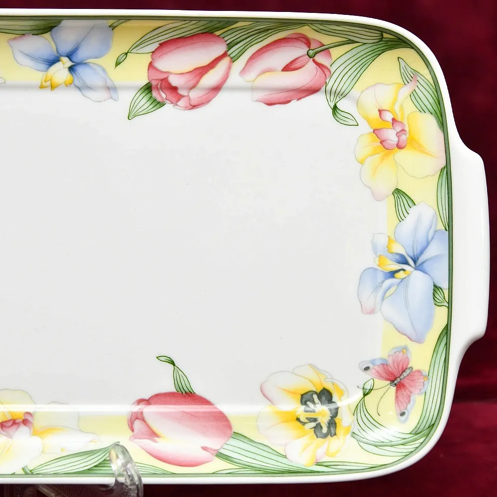Сервировочный Фарфоровый Поднос с ручками - Блюдо, Villeroy&Boch Германия, 1991 - 1993 годы.