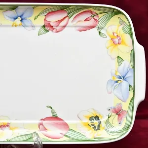 Сервировочный Фарфоровый Поднос с ручками - Блюдо, Villeroy&Boch Германия, 1991 - 1993 годы.
