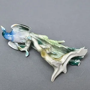 Коллекционная Фарфоровая статуэтка «Птица. Павлин на ветке», Kaiser Германия, середина ХХ века. 