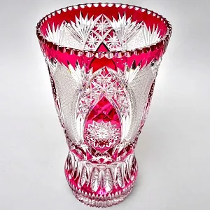 Большая Ваза Розового Хрусталя JOSKA BODENMAIS Германия Н-40 см., конец 60-х гг.