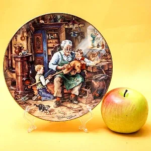 Коллекционная Тарелка «Дедушкина мастерская» Фарфор, Weimar Porzellan Германия -1993 год.
