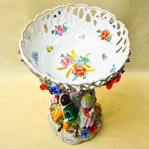 Редкость!!! Большая Фарфоровая Ваза «УРОЖАЙ», PLAUE Германия середина ХХ века.