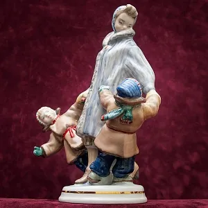 Коллекционная Фарфоровая статуэтка «Близнецы», ДФЗ Дулево Россия, конец ХХ века. 