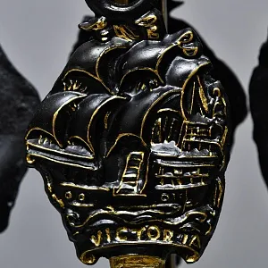 Набор Инструментальных Принадлежностей «Паруса Виктории» для Камина или Печи, на Подставке. Англия.