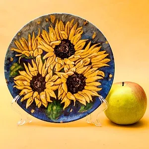 Коллекционная Тарелка «Подсолнухи» Фарфор, Hutschenreuther, Германия -1997 год.