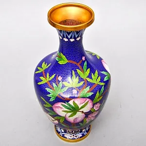 Парные Вазы «Фруктовый Сад» в технике «Клуазоне», металл Китай 50 -е годы ХХ века.