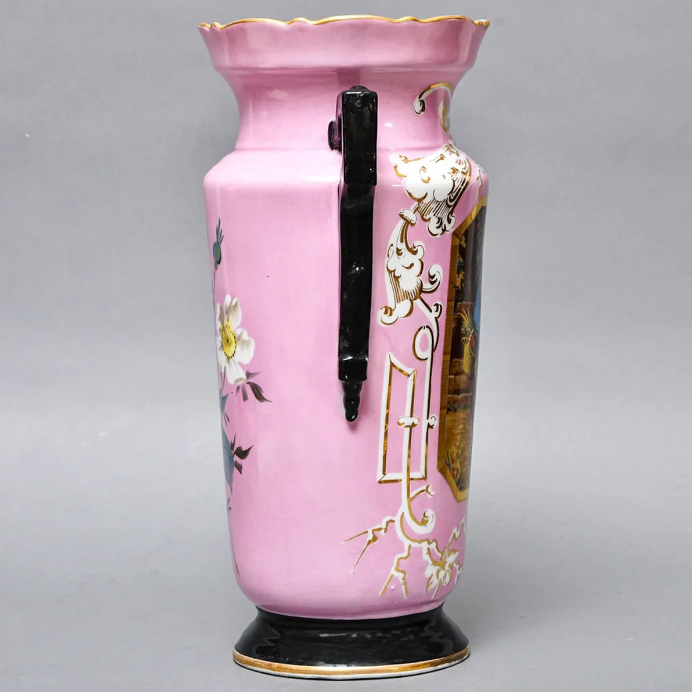 Редкость! Антикварные Парные Фарфоровые Вазы «Мгновения детства», Франция, конец XIX века. 