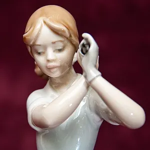 Редкая! Коллекционная Фарфоровая статуэтка «Гольфистка», NAO by Lladro, Daisa, Испания -1985 год.