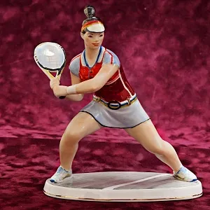 Авторская Фарфоровая статуэтка «ТЕННИСИСТКА», ДФЗ Дулево Россия.