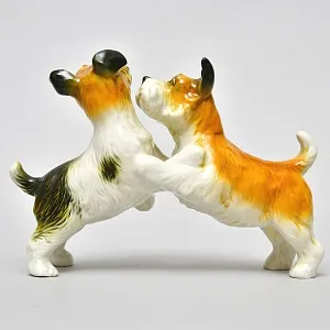 Редкость! Фарфоровая Статуэтка Пара Собак «Терьеры»,Карл Энс / Karl Ens, Германия -1936 год.
