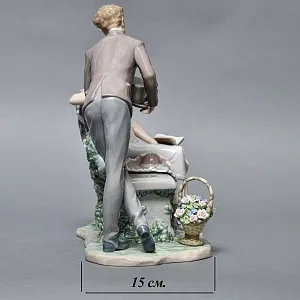 Большая Фарфоровая статуэтка «Давай поженимся или Предложение», Lladro Испания, 1987 - 1994 годы. 