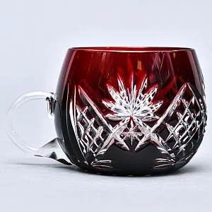 Редкость! «Рубиновый Хрусталь» Набор Крюшонница с Чашками, DOROTHEENHUTTE Германия.