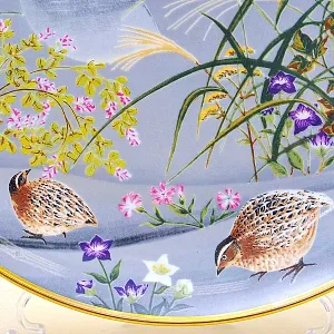 Тарелка - Блюдо «Июнь» - «Рябчики и Луговые Цветы» Фарфор, Franklin Mint Япония, 1979 год.