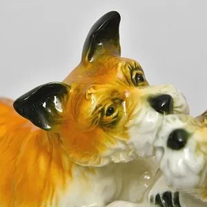 Редкость! Фарфоровая Статуэтка Пара Собак «Терьеры»,Карл Энс / Karl Ens, Германия -1936 год.