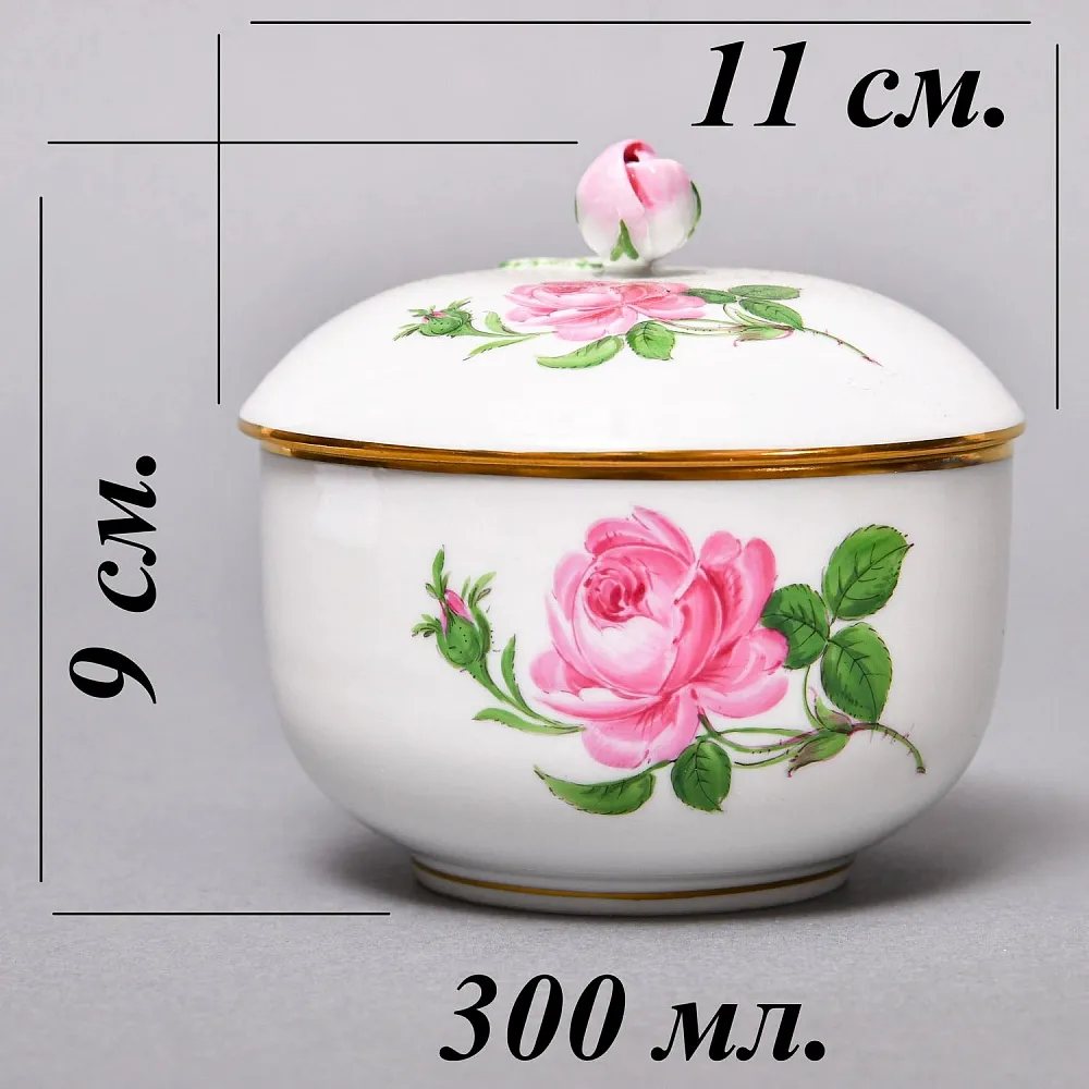 Фарфоровый Чайный Сервиз «РОЗА Мейсена» на 6-ть персон, MEISSEN / МЕЙСЕН Германия. 