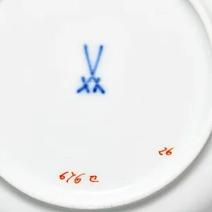 Классическая Фарфоровая Кофейная пара «Зеленый Дракон», MEISSEN Германия, середина ХХ века. 