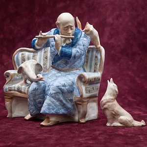 Коллекционная Фарфоровая статуэтка «КАШТАНКА», ДФЗ Дулево Россия. 