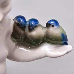 Редкость! Антикварная Фарфоровая статуэтка «Девочка с птицами», ROSENTHAL Германия - 1918 год.