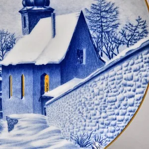 Коллекционная Фарфоровая Тарелка - Блюдо «Накануне Рождества», Hutschenreuther Германия - 1977 год.