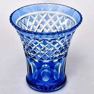  Голубой Аквамарин - Хрустальная Ваза VAL SAINT LAMBERT (Вал Сант Ламберт) Бельгия, конец 60-х гг. 