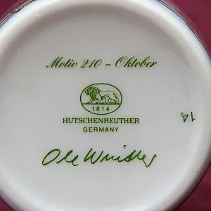 Коллекционная Кофейная пара «Октябрь» Фарфор HUTSCHENREUTHER Германия