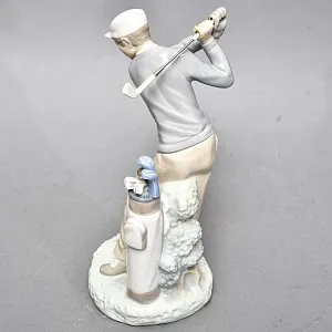 Редкая! Большая Коллекционная Фарфоровая статуэтка «Гольфист» Lladro, Испания.