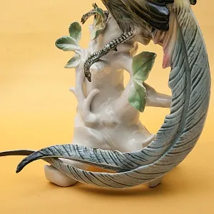 Большая Фарфоровая Статуэтка «Райская Птица» Н -30 см., Карл Энс / Karl Ens,  Германия, 50-е годы ХХ века.