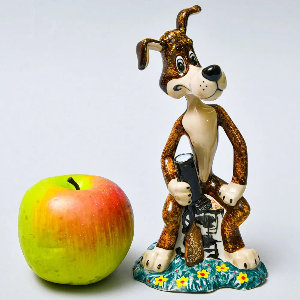 Авторская Коллекционная Фарфоровая Статуэтка «Пес Шарик», Россия.