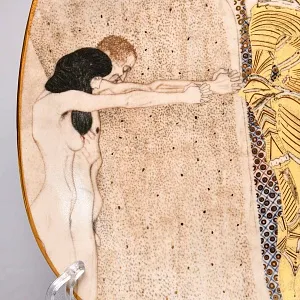 Коллекционная Тарелка «Шедевры Густава Климта. Жажда счастья», Фарфор Lilien Porzellan Австрия, 1991 год. 