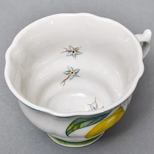 Авторский Чайный сервиз на 4 персоны «Лимоны», фарфор, ручная роспись, Гжель Россия -2000 г..