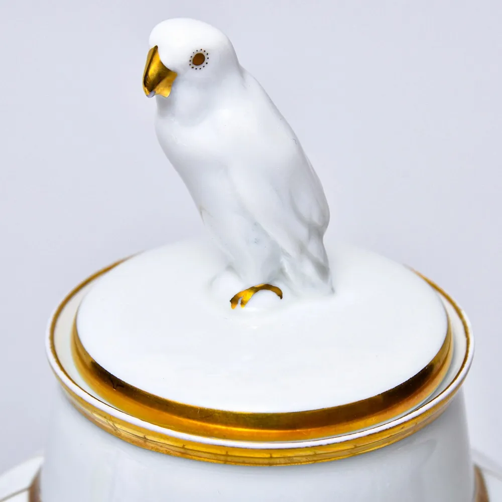 Редкость! Авторский Винтажный Фарфоровый Вазон «ПТИЦЫ», Hutschenreuther Германия Н - 28 см.