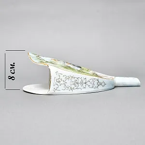 Антикварное Фарфоровое Настенное Кашпо - Ваза «Веер», роспись, Limoges Франция -1891 год.