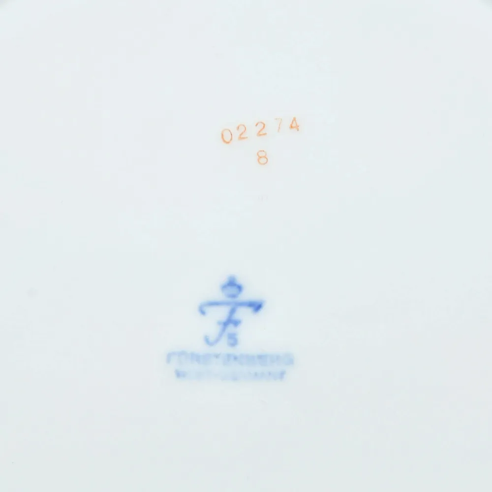 Коллекционная Чайная тройка «РОЗА», фарфор FURSTENBERG Германия, середина ХХ века.