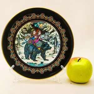 Коллекционная Тарелка «Русские Сказки» - «ЦАРЬ МЕДВЕДЬ» Фарфор, Villeroy&Boch Германия -1986г.
