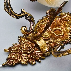 Винтажный Электрический Настенный Двух рожковый Светильник - Бра, бронза СССР 70 -е гг.