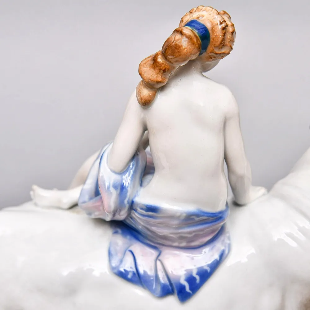 Коллекционная Фарфоровая статуэтка «ПОХИЩЕНИЕ ЕВРОПЫ», Karl Ens Германия, первая половина ХХ века. 