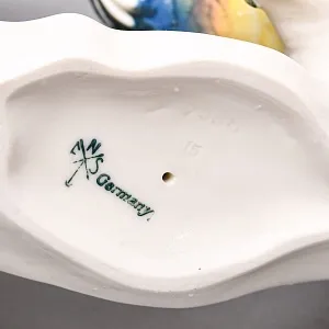 Коллекционная Фарфоровая статуэтка «Два Попугая - Какаду», Karl Ens Германия, 50-е гг ХХ века.