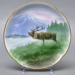 Столовый Фарфоровый сервиз «Охота» на 12 персон, Kaestner Saxonia Германия, первая половина ХХ века.