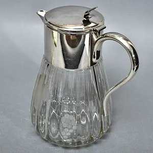 Набор «Виноград» - Хрустальный Графин + 6 -ть Кружек, Silverplate, Германия, 60 -е годы ХХ века.