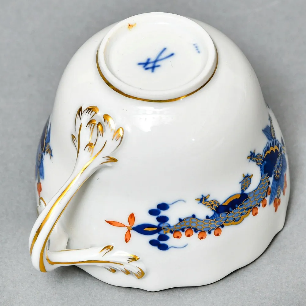 Коллекционная Кофейная пара «Синий Дракон», Фарфор, MEISSEN Германия, первая половина ХХ века.
