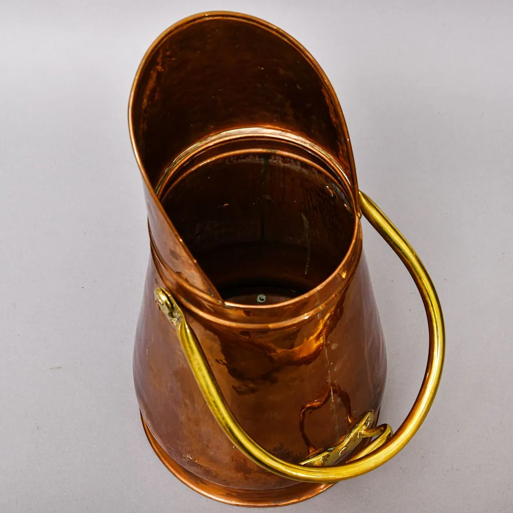 Высокий Медный Зольник или Подставка для зонтов и тростей, Бельгия середине ХХ века.