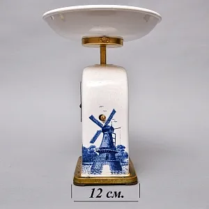 Редкость! Антикварные Кухонные Весы в Фарфоровом корпусе KRUPS IDEAL, Германия -1915 год.