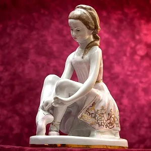 Редкость! Авторская Фарфоровая статуэтка «Юная балерина Татьяна Пилецкая», ЛФЗ СССР 1950–1960 годы. 